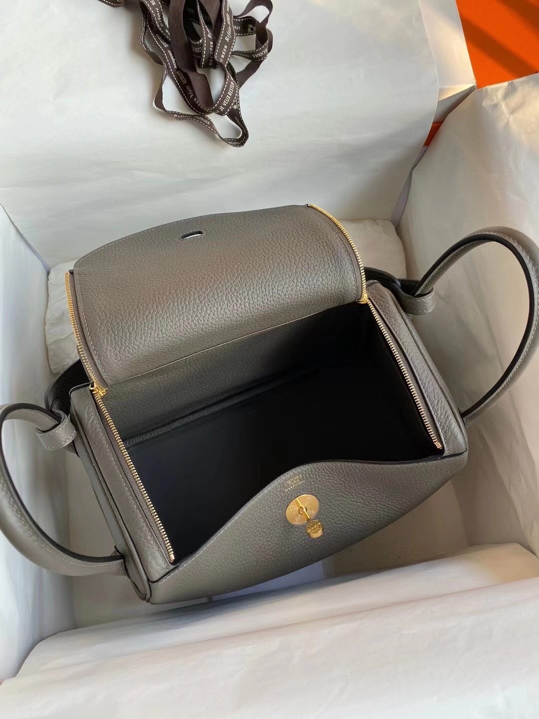 에르메스 린디백26 에토프 금장 끌레망스 가죽